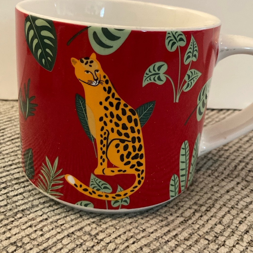 Coco + Lola leopard mug tropical vibes 14 ounces - Picture 8 of 10